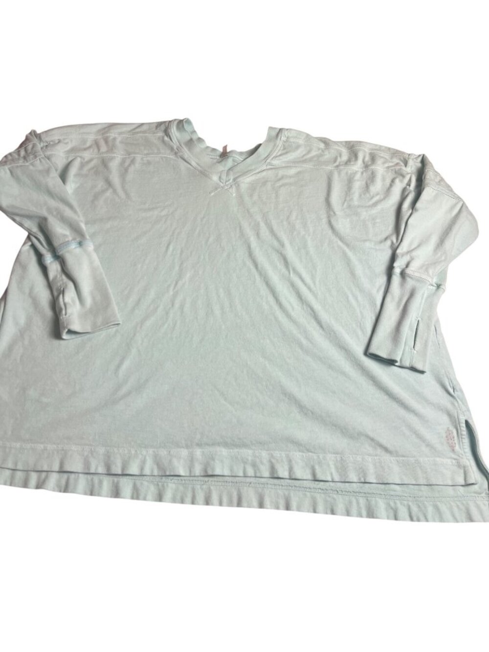 Free People Movement Long Sleeve Tunic Top Mint Green M 100% Cotton oversized